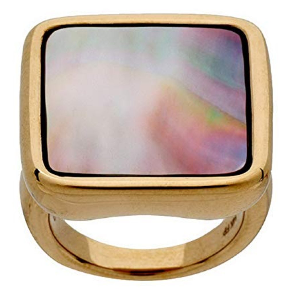 14k Yellow Gold Black Mother Of Pearl Ring Size 7 14k Yellow Gold Black Mother Of Pearl Ring Size 7